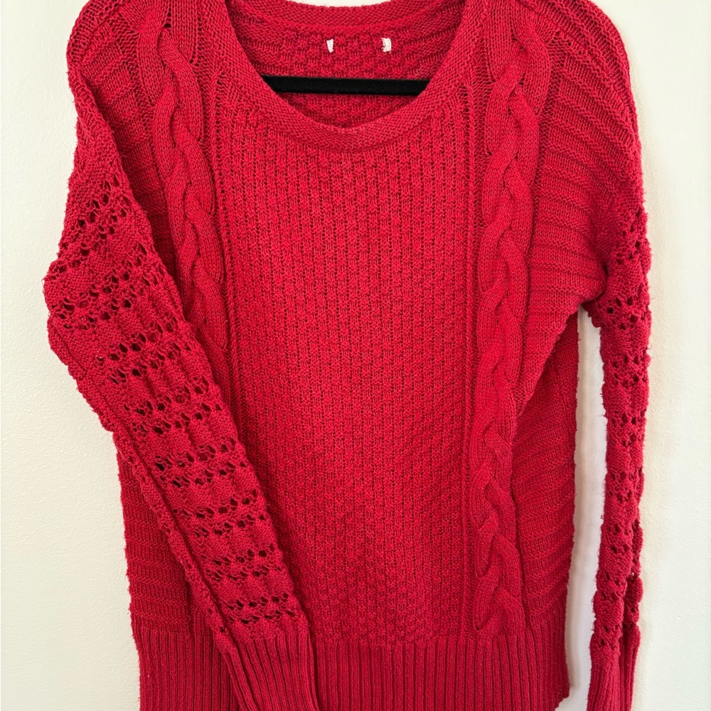 Maurices Red Cable Knit Sweater